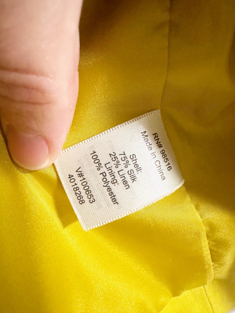 Coldwater Creek Chartreuse Yellow Silk Blend Short Sleeve Blazer Jacket Size 8 - Picture 4 of 6